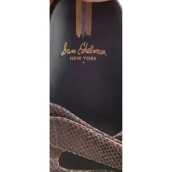 Sam Edelman Womens Brown Snake Print Slide Sandals Straps & Black Sole Size 8.5 - Picture 10 of 10